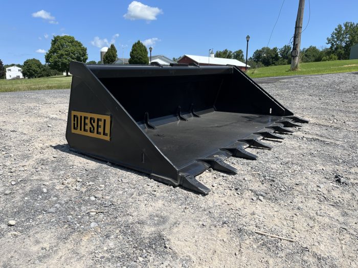 76" Heavy Duty Low Profile Skid Steer Tooth Bucket
